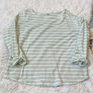 Old Navy Light Blue Striped Blouse